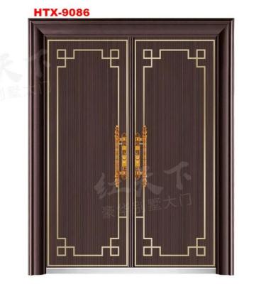 China Easily Assembled Modern House Doors Design Main Entrance Door Design High Quality Villa Entry Door HTX-9086 for sale