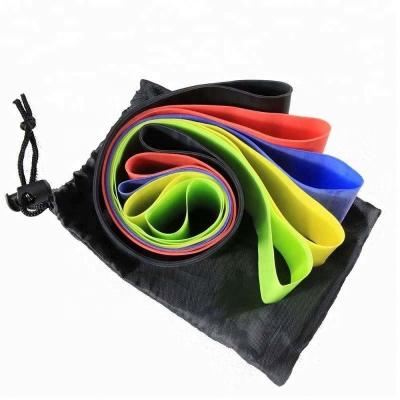 China High Quality Natural Home Exercise Latex Custom 5 Pcs Fitness Yoga Resistance Bands Set for sale