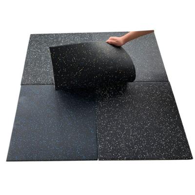 China Fitness Place Gymnasium Shock Absorption Sound Insulation Floor Anti-Sensational Rubber Solid Mat for sale