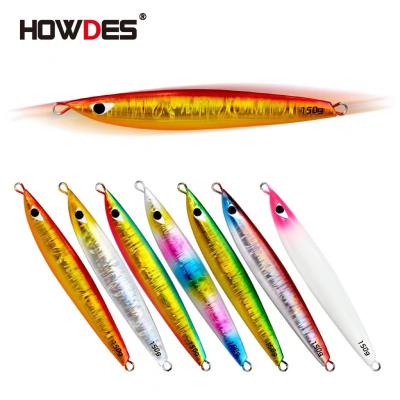 China New 150g 142mm Durable Vivid Luminous HOWDES Simulation Fish Eye Laser Casting Fishing Slow Pitch Jigs for sale