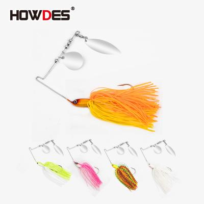 China Wholesale Custom HOWDES 7g 10.5g Vivid Fish Action Five Colors Spinnerbait Blades Spinner Swimming Lures For Bass Fishing for sale