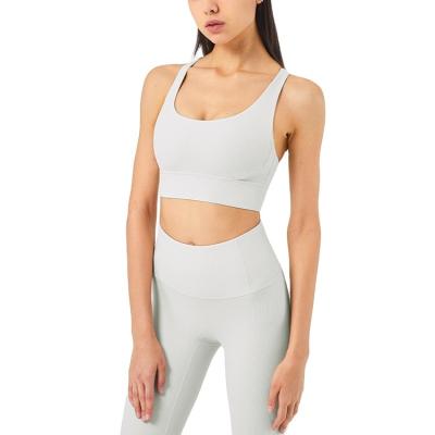 China Breathable Competitive Price Quick Dry Straps Yoga Wear Women's Sports Underwear Cardboard Shirts And Tops Yoga Pilates Nylon Jogging for sale