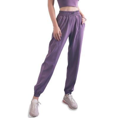 China Street Casual Anti-static Women's High Waist Solid Color Yoga Pants With Pockets Clothing Pants Fitness Pants for sale