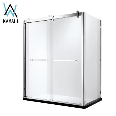 China Kamali Normal Design Factory Price Modern Custom Wholesale Hotel Tempered Glass Sliding Shower Enclosure For Bathroom, Slide Shower Room for sale