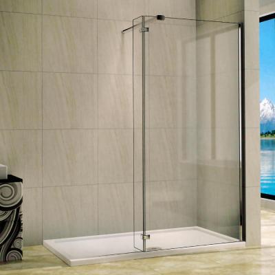 China Kamali High Quality Factory Price Modern Customized Frameless Safe Clear Glass Swivel 10mm Walk In Enclosure , Easy Clean Shower Panel for sale