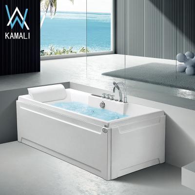 China Kamali M1799 Hot Tub Whirlpool Hot Tub Indoor Free Sex Spa Japan Free Standing Modern Ceramic Square Soak Massage Bathtub for sale