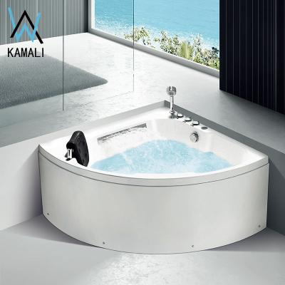 China Kamali M3012 Foshan triangle ssww chinese natural marble free standing spa massage cheap massage whirlpool bath tub for sale