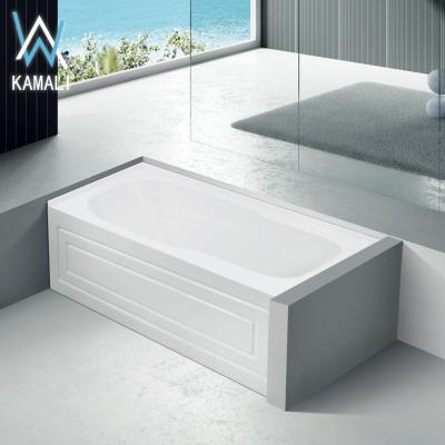 China Simple standard modern indoor low price 1 square usa cupc kamali skirt tile flange acrylic material bath tub walk in sexy shower tub for sale