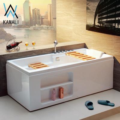 China Kamali M1785 cupc Foshan free joint ceramic hot spa massage soaking tub price used mini square movable acrylic whirlpool tub for sale