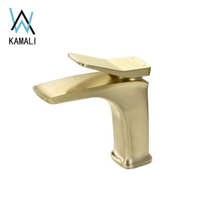 China Kamali Gold Hot and Cold Water Saving Basin Sink Faucet Himark Contemporary American Luxury Toilet Bathroom Vanity Brass Color for sale