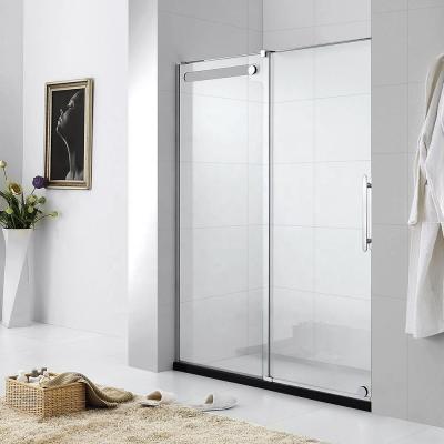 China KAMALI Factory Price Customized Wholesale Square Frameless Tempered Glass Double Door Shower Door, Bathroom Sliding Door for sale