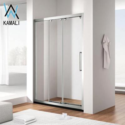 China With View Kamali Foshan Factory Price Customizable Bathroom 3 Panel Sliding Glass Shower Door for sale