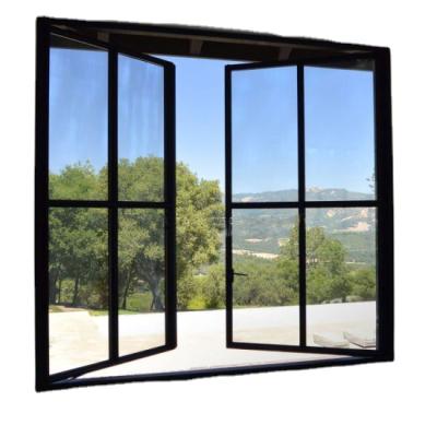 China Iron Style Steel Frame Design Swing Window Single Window Grills Modern Slim Swing Window for sale