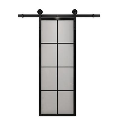 China Heat Insulation Kitchen Wrought Iron Sliding Steel Barn Door French Door for sale