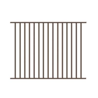 China Easily Assembled Factory Fabricate Powder Coated Black Galvanized Pressed Aluminum Salon Lattice Fence Spear Top On Slope for sale