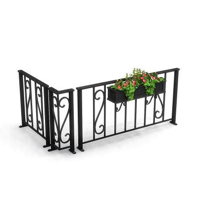 China Modern Galvanized Modern Steel Aluminum Pipe Balcony Wrought Iron Railing Design For Apartment Railing for sale