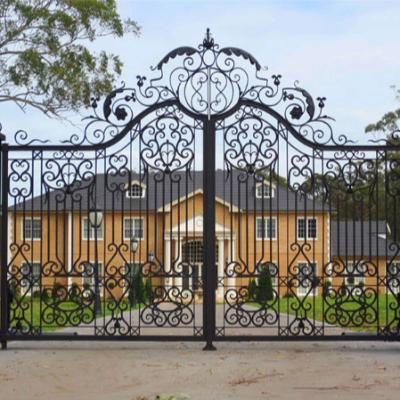 China New European Metal Wrought Iron Garden Grill Gate Design for sale