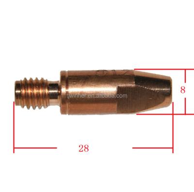 China Binzel nozzel 25AK welding gun made in China nozzle copper alloy contact welding tip for 25AK for sale