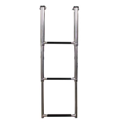 China Marine Hardware Fittings Stainless Steel Telescoping Telescopic Step Extension Boat Ladder Removable Swim Ladder Marine Hardware for sale