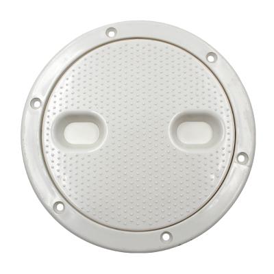 China Round Boat Marinas Non Slip Inspection Hatch With White Detachable Cover for sale