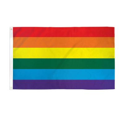 China Health Care Institutes Customized Long Rainbow Flag 3*5ft 100% Custom Lesbian Pride Flag Gay Pride Rainbow Flags Lesbian Lgbt Banner polyester custo for sale