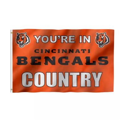 China Health Care Institute Fast Delivery NFL Factory Cincinnati Bengals Flags Custom 100% Polyester Used In Custom Super Bowl Cincinnati Bengals Flag for sale