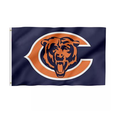 China Health Care Institutes Chicago Bears NFL Flag Promotional Logo 3x5 ft 100% Polyester Custom Goods Used In Super Bowl Chicago Bears Custom Flags for sale