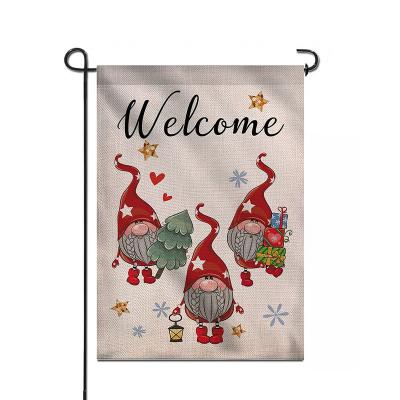 China Health Care Institute Professional Factory Supply Seasonal Double Side Gnome Logo Free Garden Flag for sale