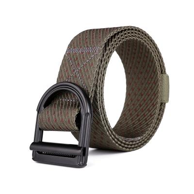 China Hot Sale 8221 Nylon Material Tactical Style Heavy Duty Nylon Web Belt With Zinc Alloy D Buckle For Men's Belt for sale