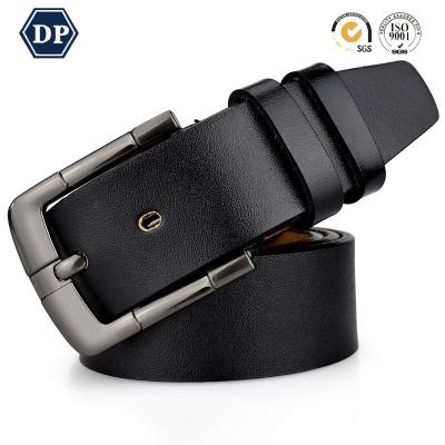 China Classic Fashionable Business Belt Men's Type Leather Belts 100% Genuine Leather With Alloy Clip Buckle for sale