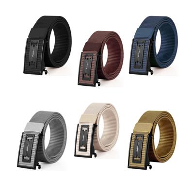 China Men's fashion factory 193523 wholesale men's fashion fabric belt automatic buckle nylon belt web custom belt for sale