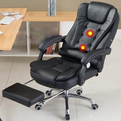 China Lying Body Gaming Chair Massage Lifting Office Rotatable Adjustable Swivel Footrest Armchair PU Leather Massage Executive Chairs for sale