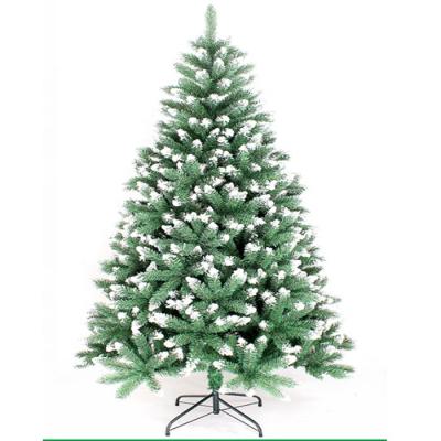 China Christamas Decoration Cone Fullness - Artificial Canadian Fir Small Chunky Snow Flocked Giant Christmas Tree With Metal Stand for sale