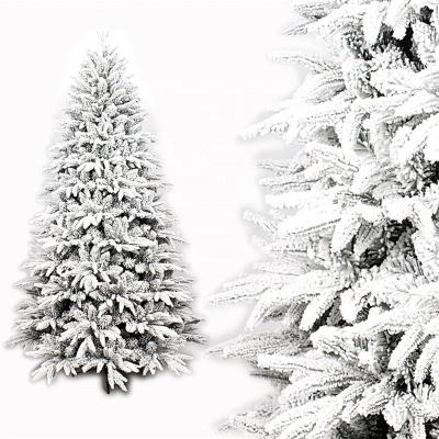 China Wholesale Assembled Premium Giant Christmas Tree Christamas Decoration Cone Fullness Artificial Canadian Fir With Metal Stand 210cm 7ft for sale