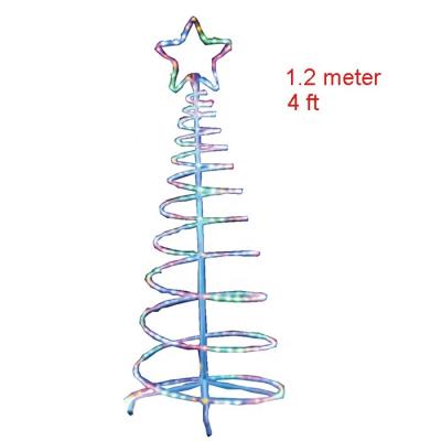 China Christamas Party Decoration 1.2m 4ft Pre-Lit LED Spiral Christmas Tree Lights for Home Decor Garden Yard Holiday Festival Decorations Indoor Indoor Event for sale