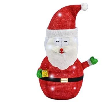 China Inflatable Christamas Decoration 0.7m 2.3ft LED Light Foldable For Yard Outdoor Garden IP Party Waterproof Christmas Decor Indoor Figure Santa for sale