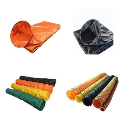 China Hotels customized nylon duct expansion fabric connection cement bulker duct expansion duct soft dust bag for tunnel mining fan for sale