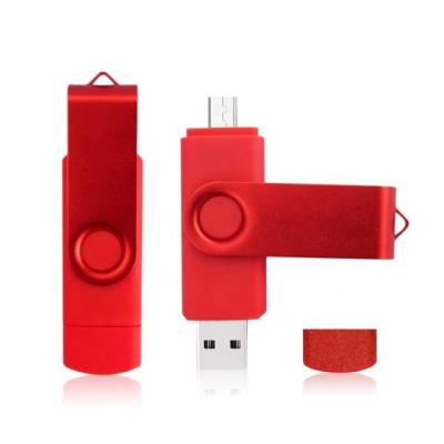 China Bulk Price Swivel OTG USB Drive 16gb 32gb OTG Colorful USB Flash Cable Mobile Accessory For Android Mobile Phone OTG USB Disk for sale