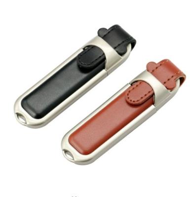 China Factory Hot Sale Leather Pendrive Leather USB Flash Memory With Logo Gift for sale