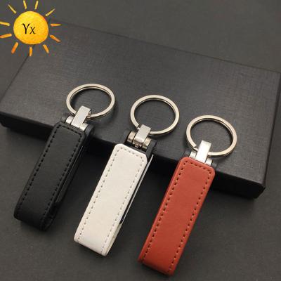 China Factory fashion leather pendrive usb flash drive with logo as luxury gift for sale