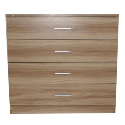 China Hot Sale Oak Melamine Particle Board 4 Floor Drawer Chest Chest Of Drawers Durable for sale