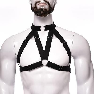 China Sexy Lingere Ladies Cock Harness Underwear Men's Sexy Underwear Elastic Harness With Garter Sheer Color Lingerie for sale