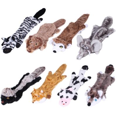 China Viable Hot Sale Dog Toys Interactive Plush Squeaky Chew Animals Cartoon Toys For Dogs Play for sale