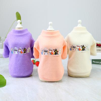 China Lovely Viable Clothes Wholesale Winter Dog Cartoon Dogs Soft Design Pet Clothes Dog Sweaters for sale