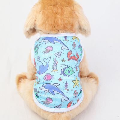 China Viable Leisure Fashion Wholesale Dog Clothes Designers Dog Clothes Cute Print Dog Vest For Puppies for sale