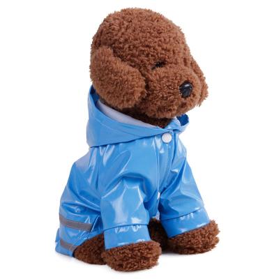 China Hot Sale Promotional Waterproof Reflective Jacket Buttons Dog Raincoats Stocked Medium Small Dogs Clothes Pet Rain Coat Wholesale for sale