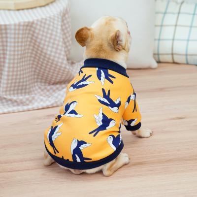 China Viable Luxury Dog Pet Fabric French Bulldog Winter Clothes Fashion Print Dog Hoodie for sale