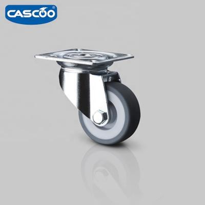 China PIVOT CASCOO 50mm 95A Swivel Caster in Thermoplastic Rubber with Single Bearing for Small Light Duty Carts for sale