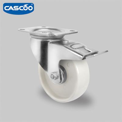 China PIVOT CASCOO factory direct nylon caster wheel, swivel caster with brake for sale