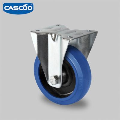 China Flat Free CASCOO 200 50 High Friction Soft Abrasive Push Cart Wheels Rubber Utility Casters for sale